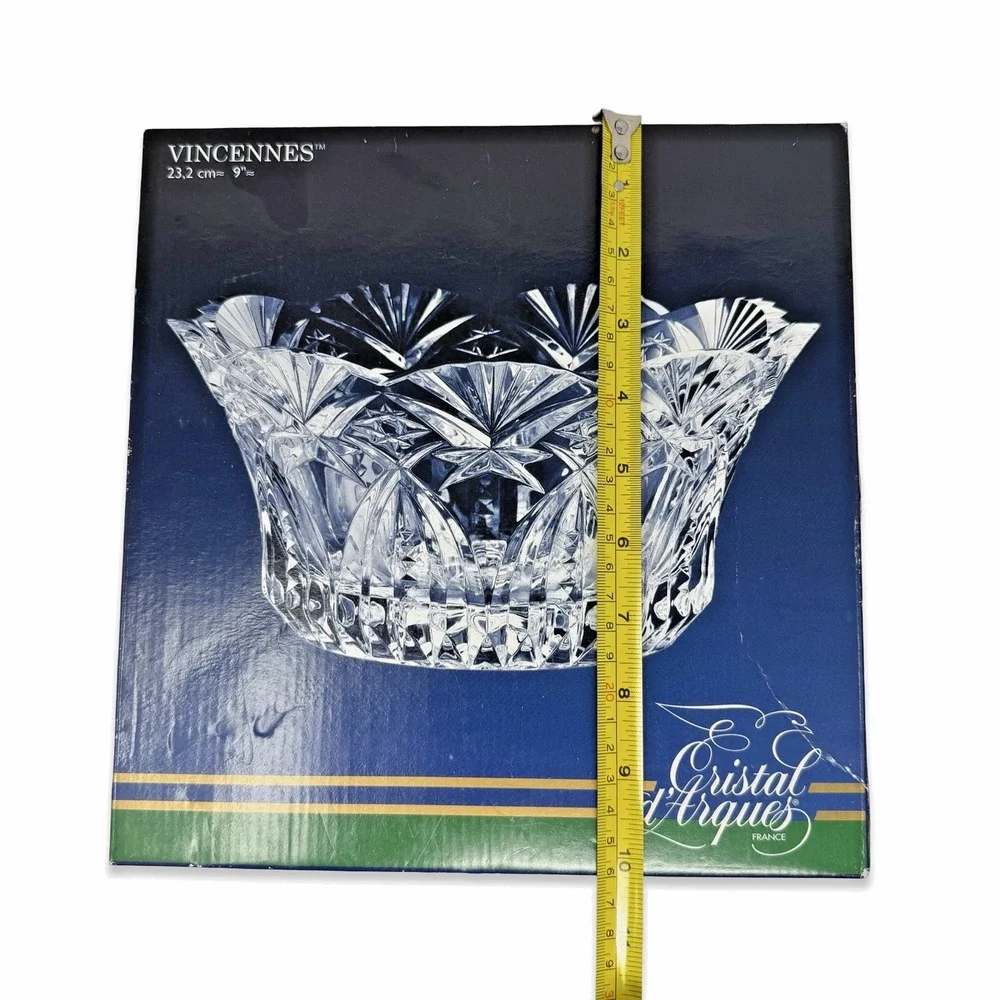 Cristal D’ Arques J.G. Durand Large Crystal Centerpiece Bowl New in Box